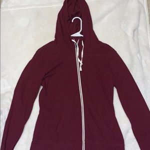 maroon hoodie